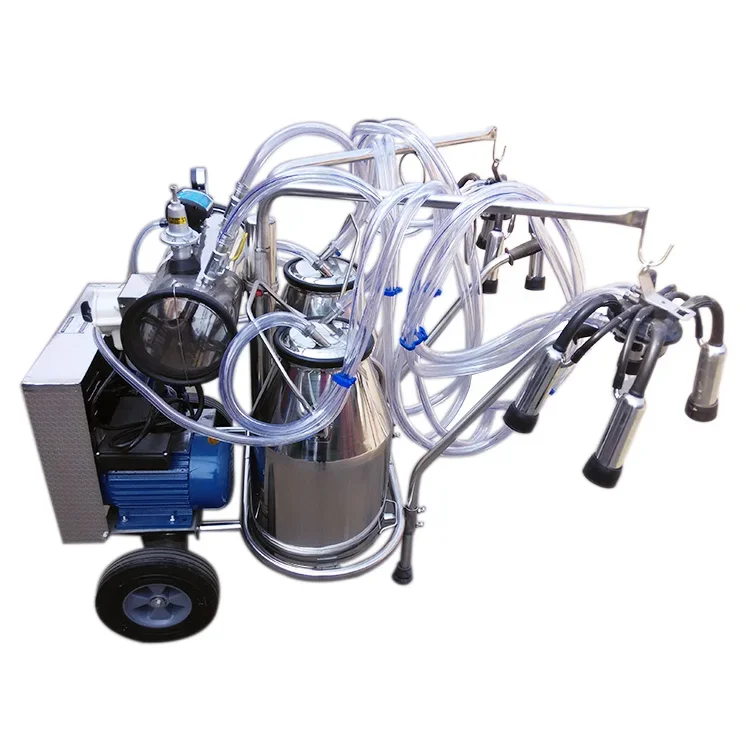 Hot selling individual small cattle farming 110/220v sheep goat pulsating mini cow milking machine