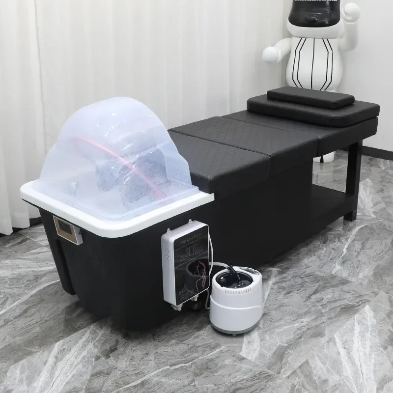 90L Water Storage Shampoo Bed Commercial Hair Flush Chair with Circulation System for Head Treatment and Washing