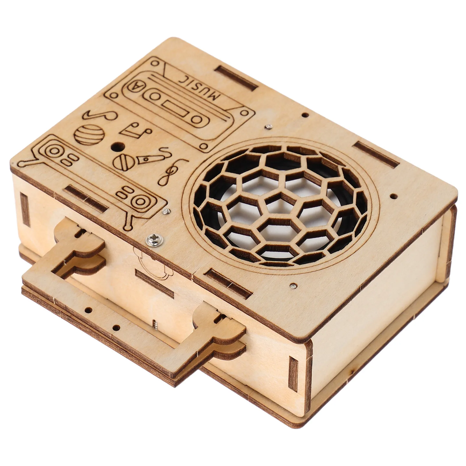 Wooden DIY Radio Kit Children Stem Building Set Educational Science Experiment Kit for Creativity Problem Solving Motor Skills