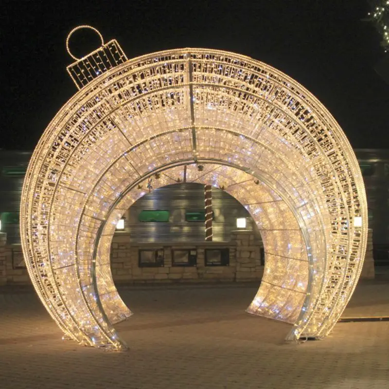 Custom. Holiday Street Decoration Round Shape 3d Motif Led Light Ball