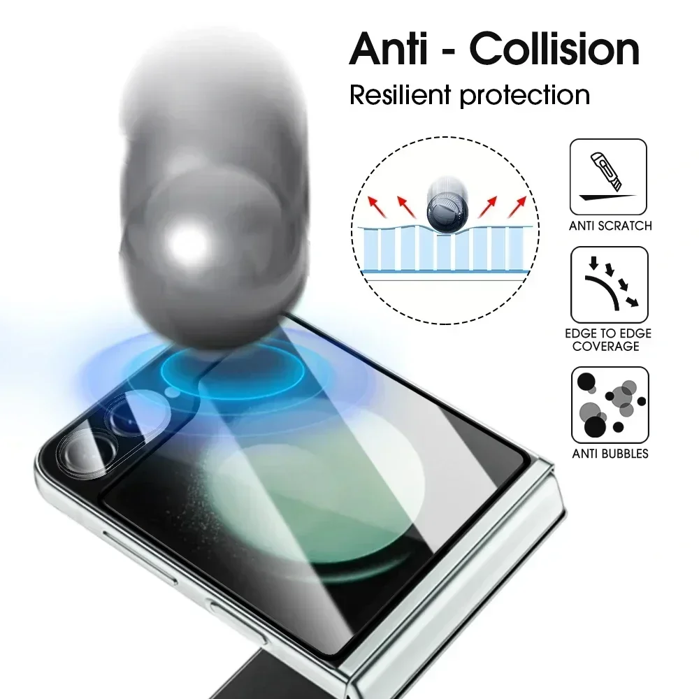Flip6 Un Lock Back Tempered Glass For Samsung Galaxy Z Flip 6 ZFlip6 5G Rear Camera Lens Protective Glass Screen Protector Film