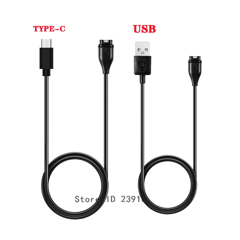 1m Fast Charging Data Cable Power Cable Charger TYPE C USB Wire for Garmin Fenix 7/6/5 Vivoactive 4/3 Forerunner 245 Instinct