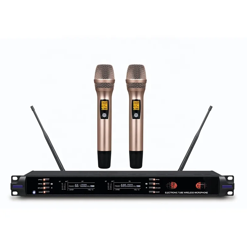 

RIY-09 Electronic-Tube Wireless Microphone 2CH Tube Electronic Wireless Microphone