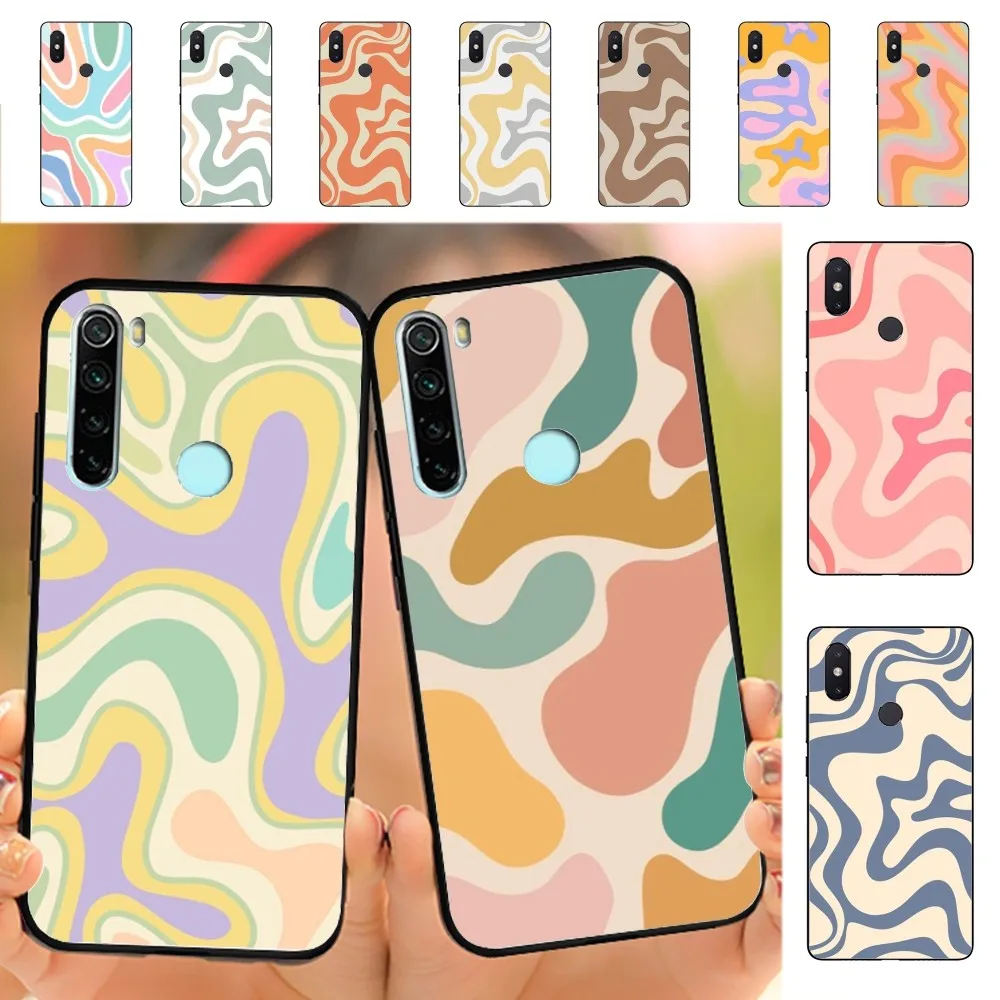 Liquid Swirl Abstract Art Phone Case For Redmi Note 4 X 5 A 6 7 8 T 9 9S 10 11 11S 11Epro Poco M3 pro