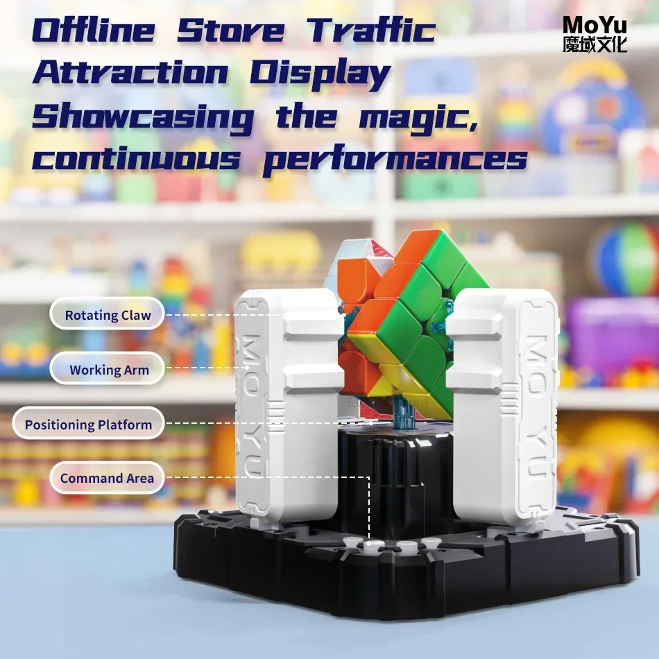 [SomeCube] MoYu Robot Magic Cube 3x3 MoYu Robot Bluetooth Connection To App Stickerless Educational Toys Cubo Toys for Kids