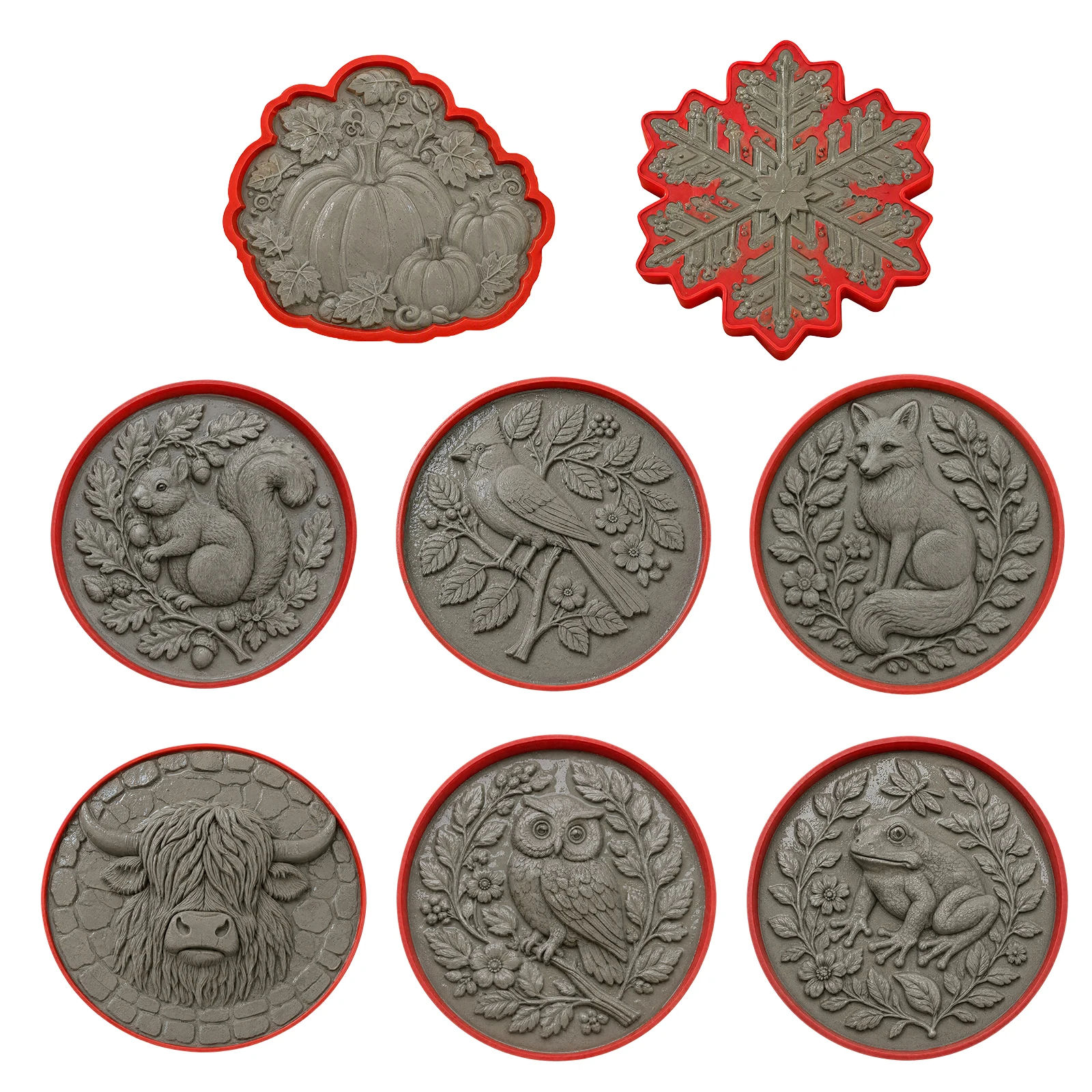 Silicone Concrete Molds Reusable Stepping Stone Garden Pathway DIY Paver Casting Mould Decor