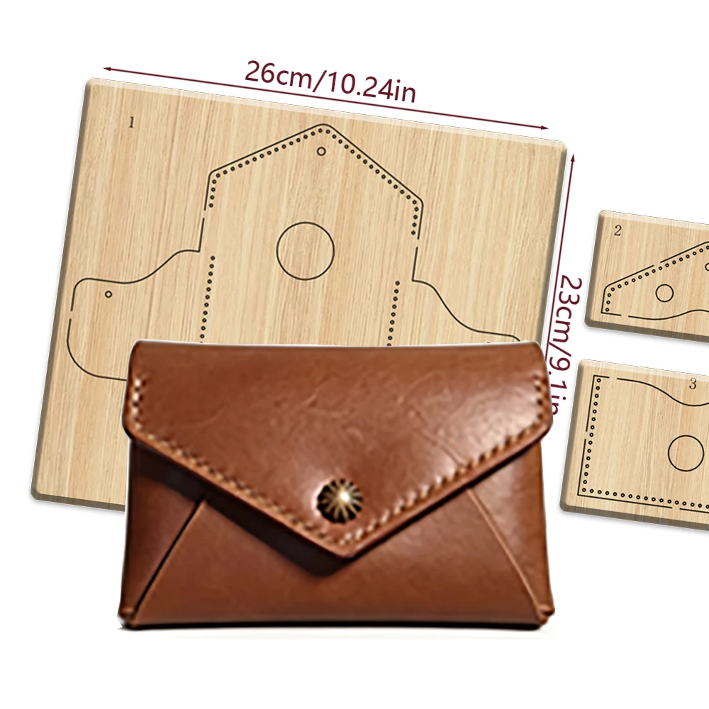 Card holder cutting die, DIY handmade, wooden leather cutting mold, exclusive tool for leather craft enthusiasts
