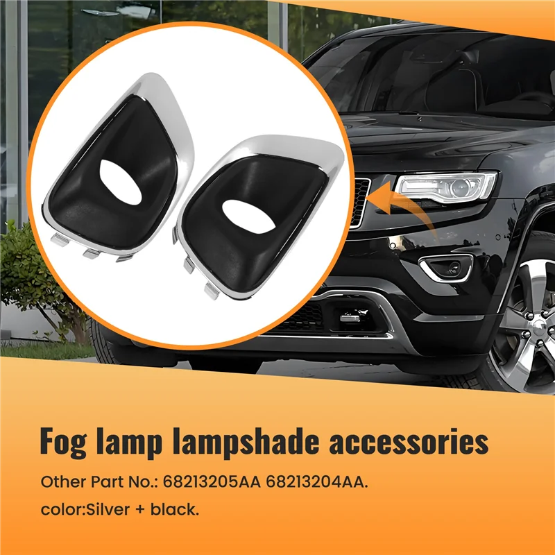 M93K-1 زوج ل 2014-2017 جيب البوصلة الجبهة اليسرى الجانب الأيمن الضباب ضوء مصباح الحافة 68213205AA 68213204AA