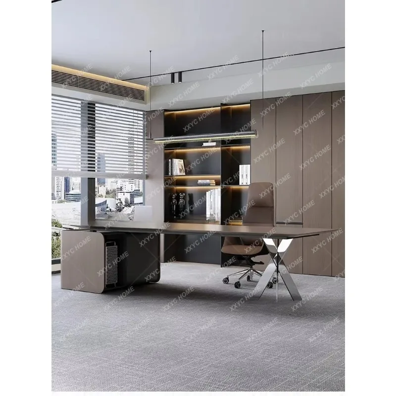 XX Premium boss desk, simple modern office desk, chairman's office single executive desk and chair comb