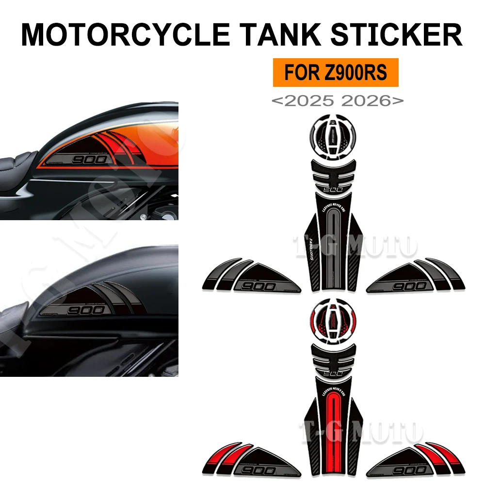 Motorcycle For Z900RS Z900 RS Z 900 Cafe SE ABS Tank Pad Side Grips Gas Fuel Oil Knee Protector Stickers Decals 2017-2026 ﻿