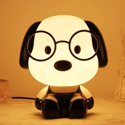 Kawaii Night Light Puppy Animal Cartoon Table Lamp Warm Light Lamp Children's Bedroom Bedside Lamp for Boy Girls Kids Room Lamp