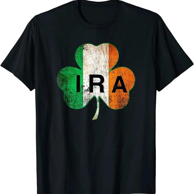 

Iri Lu Tirt Patterned Women Men Long Sve Casual Faion Summer Basic aphic Print Tee for St. Patri�� Day