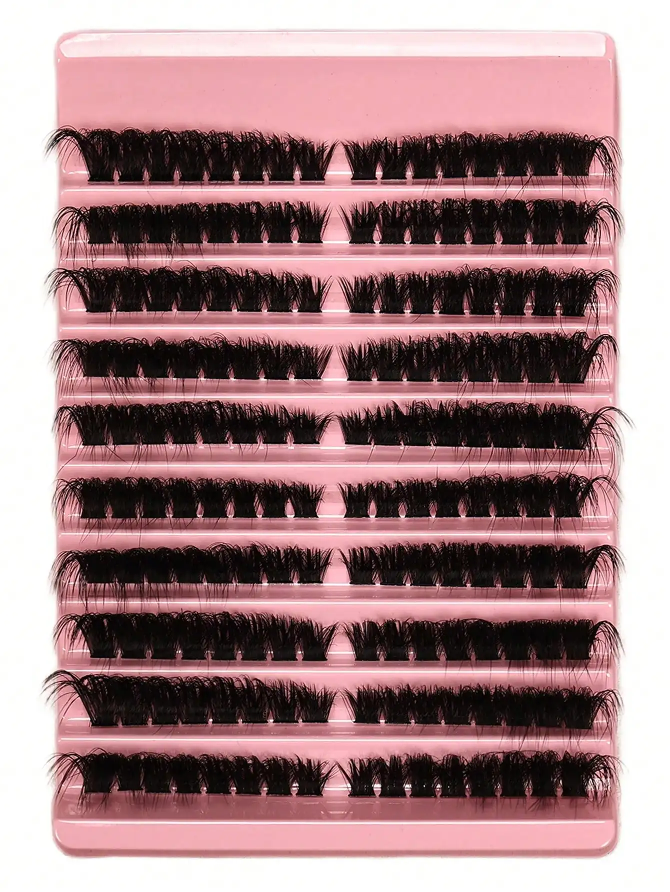 Flauschige Cluster-Wimpern 10 Reihen D-Curl DIY Wimpernverlängerungen Weiche Wiederverwendbare Einzelwimpern für Tägliches Party-Make-up – Detail 6