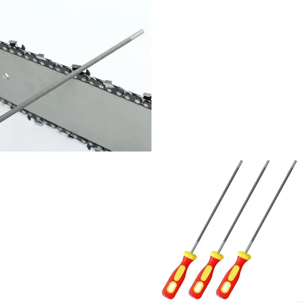 

3 Pcs Chainsaw File for Sharpening Chainsaw File High Carbon Steel Chainsaw File