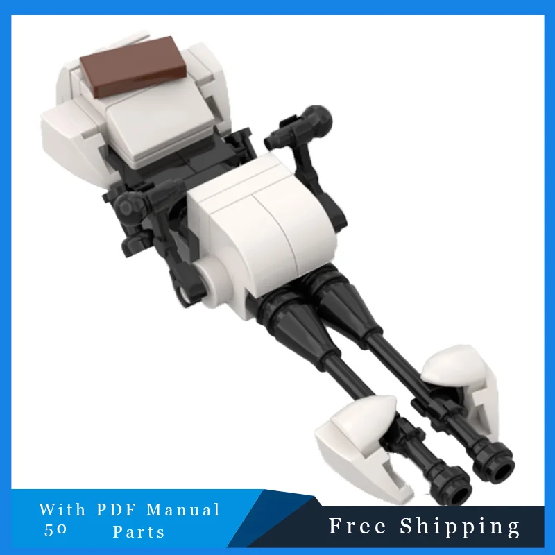 50-delige Star Battle-serie Cool Mini White Space Vehicle Technology Bricks Model voor kinderen Montagespeelgoed Festival Verrassingsgeschenken