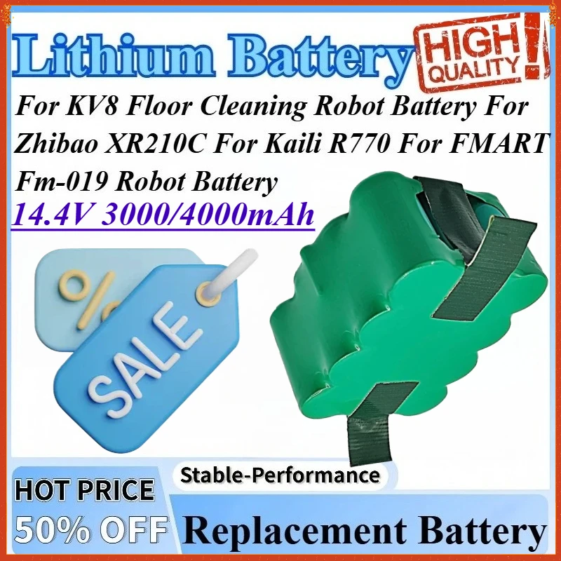 

14.4V Rechargeable Battery For Zhibao XR210C For KV8 Floor Cleaning Robot Battery For FMART Fm-019 Robot Battery For Kaili R770