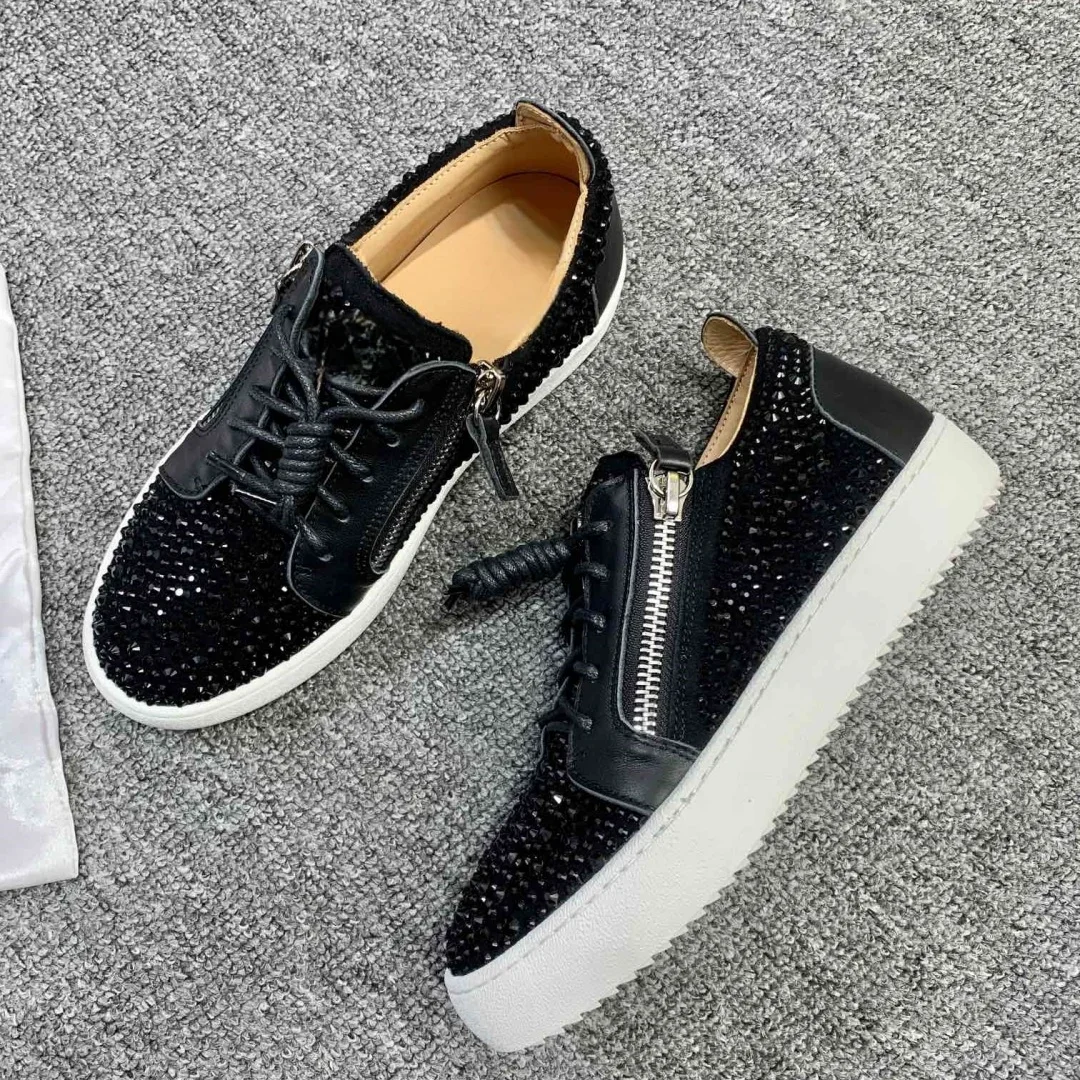 

New Fashion Casual Sneakers for Men Brand Designer Women Tennis shoes Luxury Real Leather GZ Loafers Sports shoes 35-48 G0011