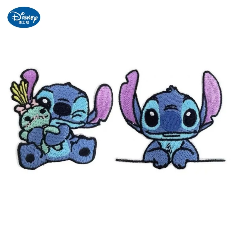 Disney Stitch animation peripheral cartoon cute dolls denim clothing patches embroidery stickers clothing decoration stickers