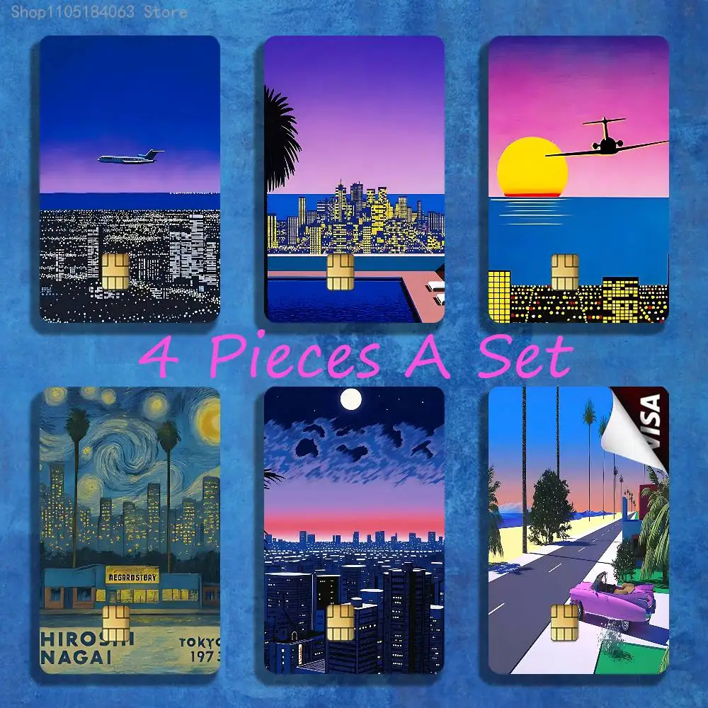 

H-Hiroshi N-Nagai Illustration Anmie PVC Stickers Film Skin Cover for JCB Bus Metro Debit Bank Card