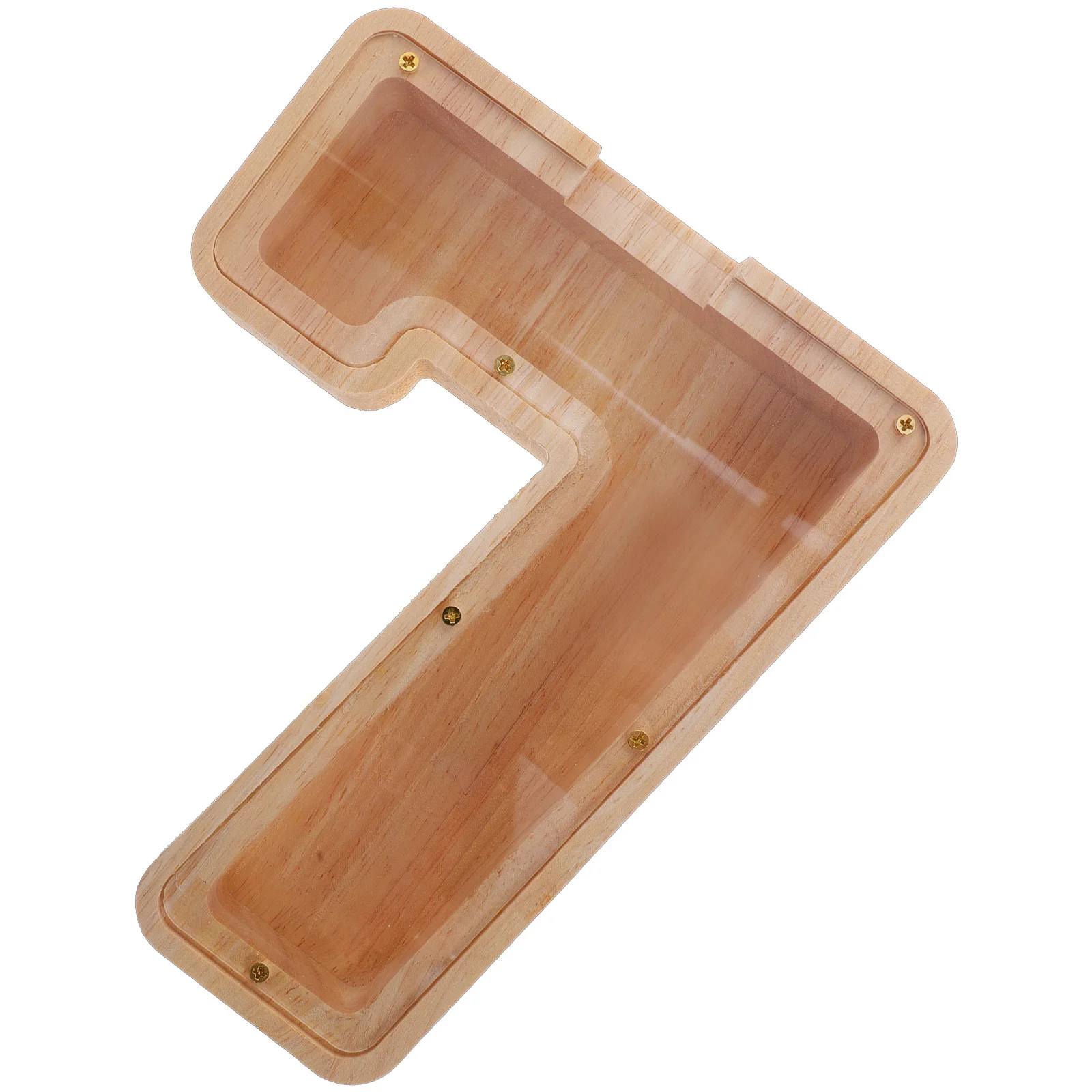 Cofrinho de madeira transparente digital, jarra de poupança moderna estilo fazenda multifuncional caixa de dinheiro para moedas decoração de mesa