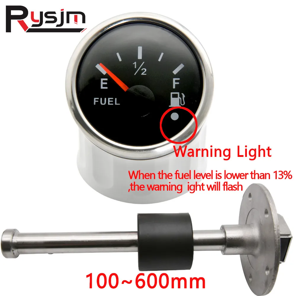 

52mm Universal Automobile Fuel Level Gauge + Boat Fuel Level Sensor Unit 0~190Ω 275mm 250mm 225mm 200mm boat fuel gauge sender