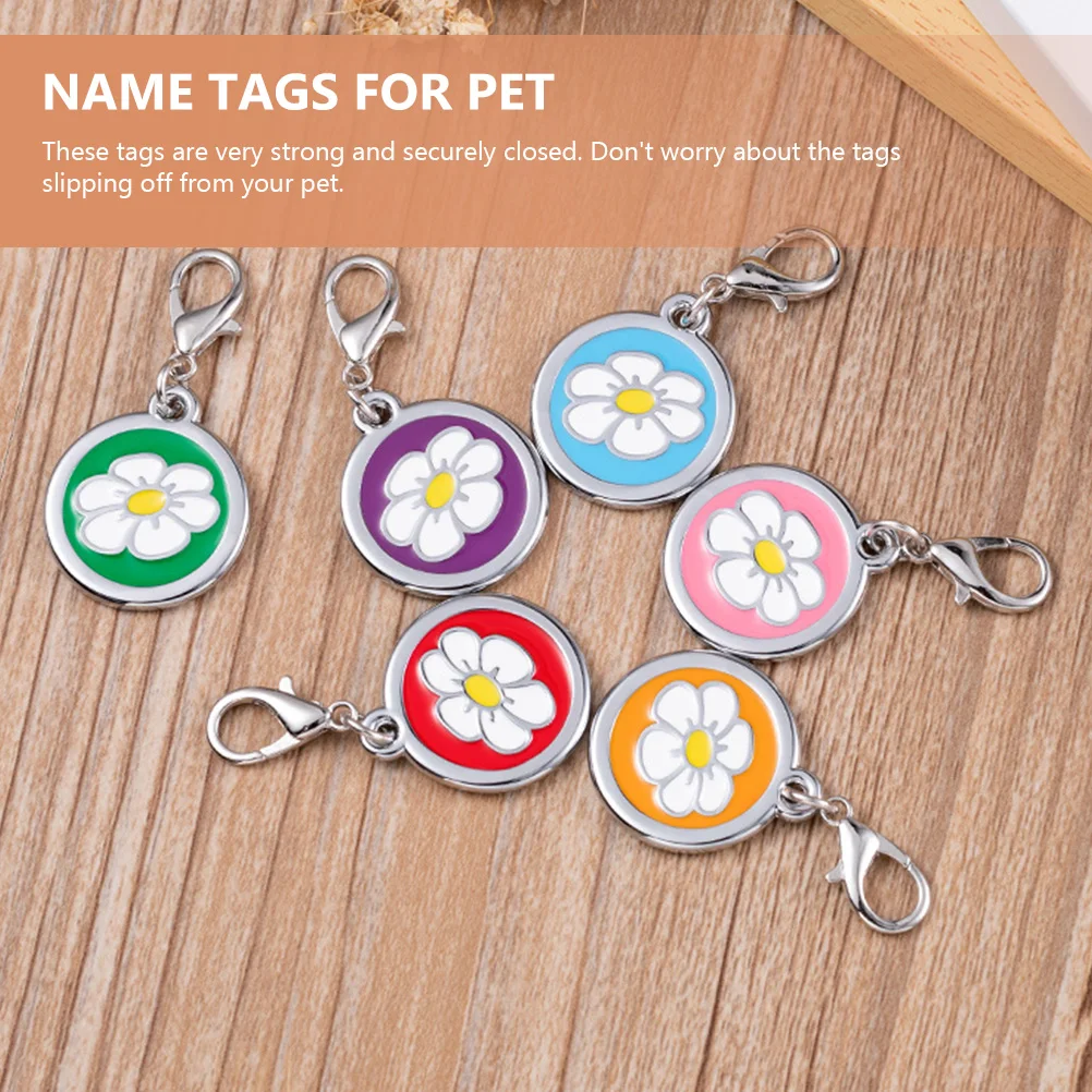 

5pcs Pet Tag Collar Decorative Dog Accessories Sturdy Engraving Name Id Tags for Cats Dogs Zinc Alloy Anti Lost Durable