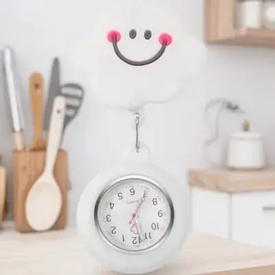 1 قطعة ساعة جيب ممرضة سيليكون قابل للسحب الموظفين الطبيين هدية العملي التمريض ساعة للأطباء النساء فوب ساعة