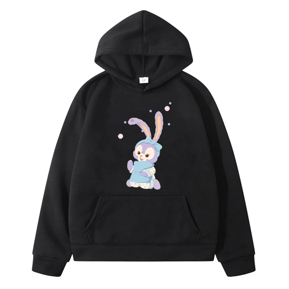 

Stellalou print anime hoodie Cartoon pullover boys Jacket Disney Kawaii hoodies Fleece sweatshirt y2k sudadera kids clothe girls