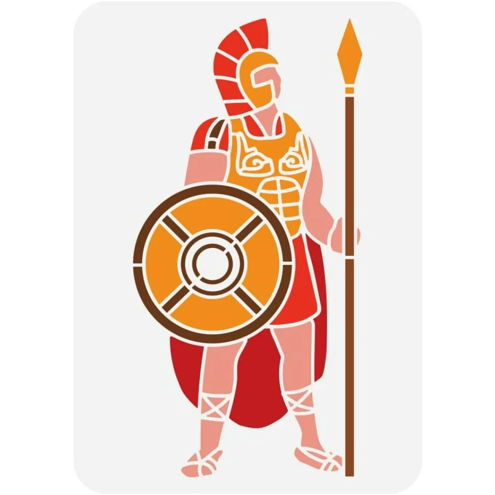 Roman Soldier Painting Stencil 8.3x11.7inch Soldier Men Painting Template Soldier Stencil Vintage Motifs Theme Craft Stencil