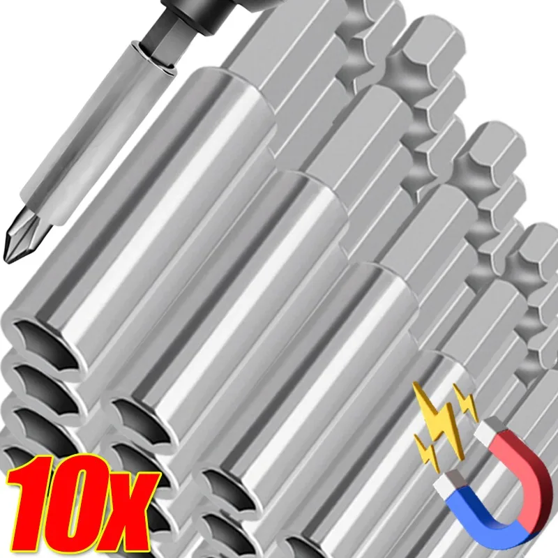 

10/1PCS Magnetic Screwdriver Extension Connecting Rod Hexagonal Handle Carbon Steel Screwdriver Joint Holder Power Tools Sets