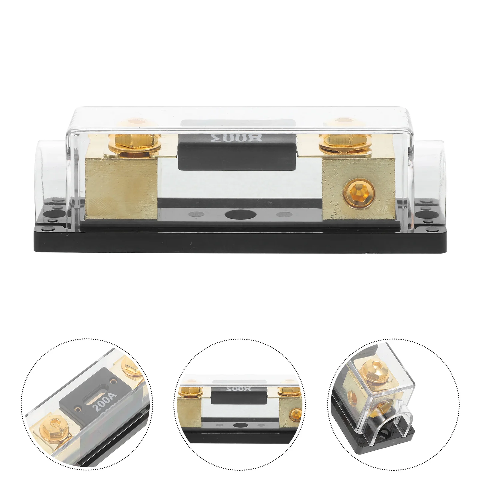 

Car Amplifier Fuse Holder High Power Protection Auto Audio Amp Fuse Block Durable Overload Short Circuit Protection