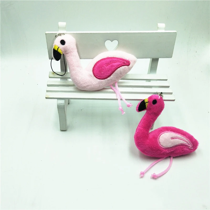 1PC Cartoon Cute Little Fresh Cute Soft Girl Plush Toy Flamingo Pendant 2Colors - 6CM Small Animal Cotton Plush Stuffed Toy