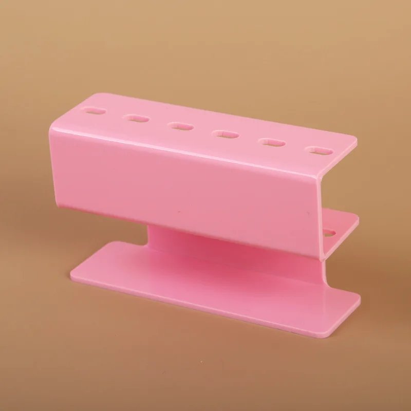 Ensemble de supports de rangement pour pinces à cils en acrylique, outils de maquillage à 6 trous, support pour Extensions de cils, étagère de rangement pour recourbe-cils, 1 pièce