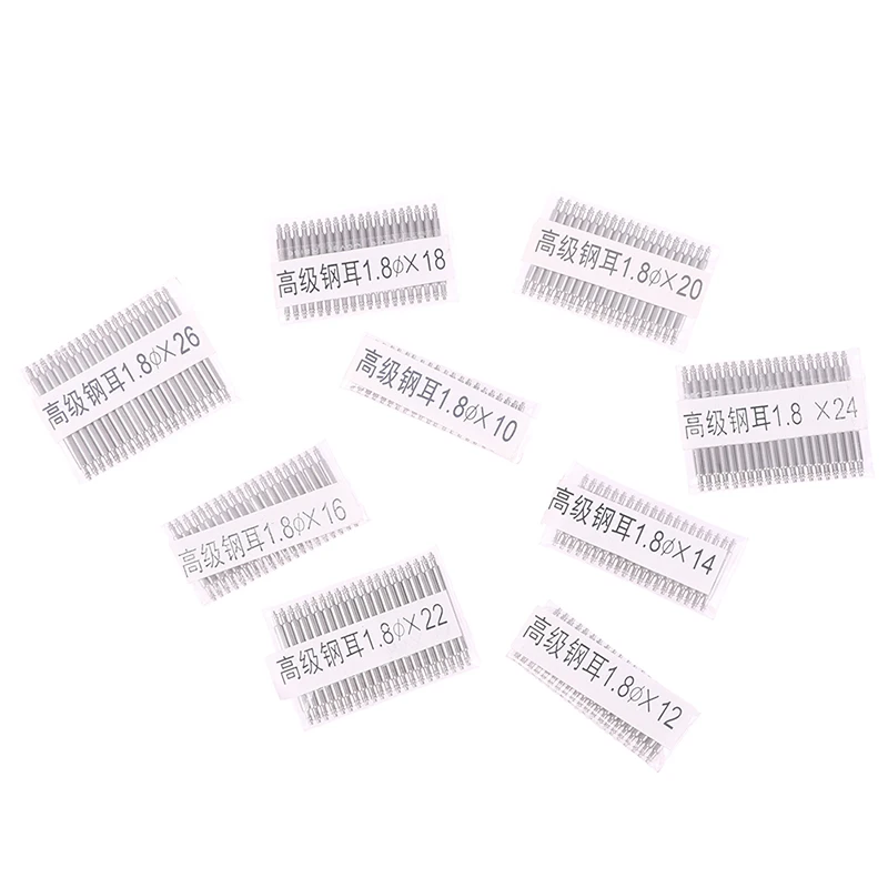 Quick Release Stainless Steel Spring Pins, Pulseira Barras, Strap Link Pins, Manutenção Relógio, 1.8mm, 10-26mm, 20Pcs