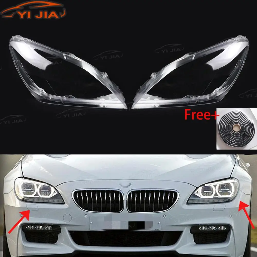 

For BMW 6 Series M6 F06 F12 F13 640i 650 2010-2017 Car Headlight Cover Lens Glass Shell Front Headlamp Lampshade Head Light Lamp