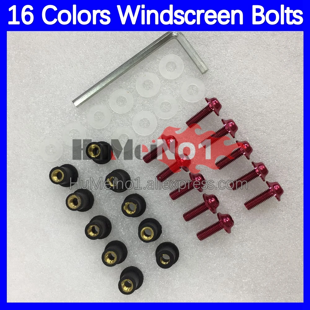 31pcs Motorcycle Windscreen Bolts For SUZUKI GSXR600 GSXR 600 750 CC K11 GSXR750 11 12 13 2014 2015 2016 Windshield Screws Nuts