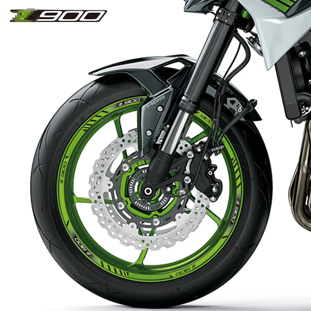 Per Kawasaki Z900 z900 z 900 12 pezzi decalcomanie per ruote moto adesivi riflettenti impermeabili strisce per cerchioni moto z900