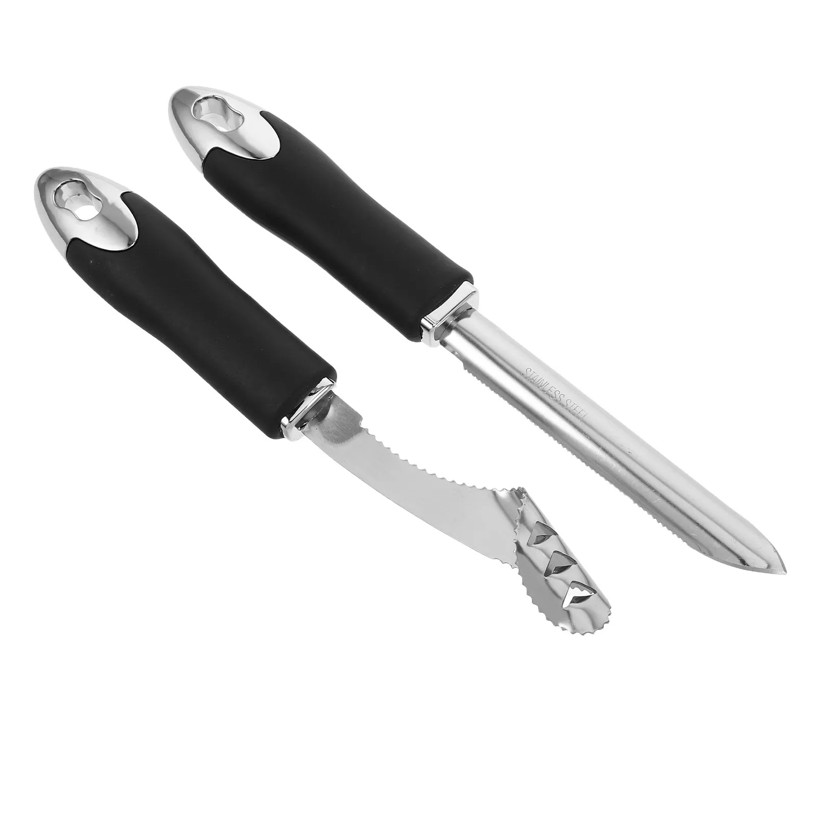Cherry Pitter Tool - 2Pcs Spiral Ribbed Stainless Steel Pepper