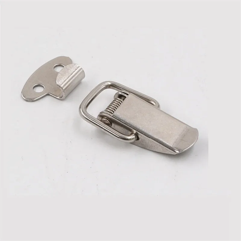 

200Pcs Stainless Steel Spring Loaded Toggle Latch Catch Hasp Clamp Clip Lock Wooden Case Box Chest Case Hasp Furniture Household