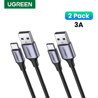 UGREEN 2 Pack USB C Cable USB Type C Charging Cable 3A for Xiaomi Realme Samsung Fast Charging USB C Cable 2pcs 1m 1.5m Type C