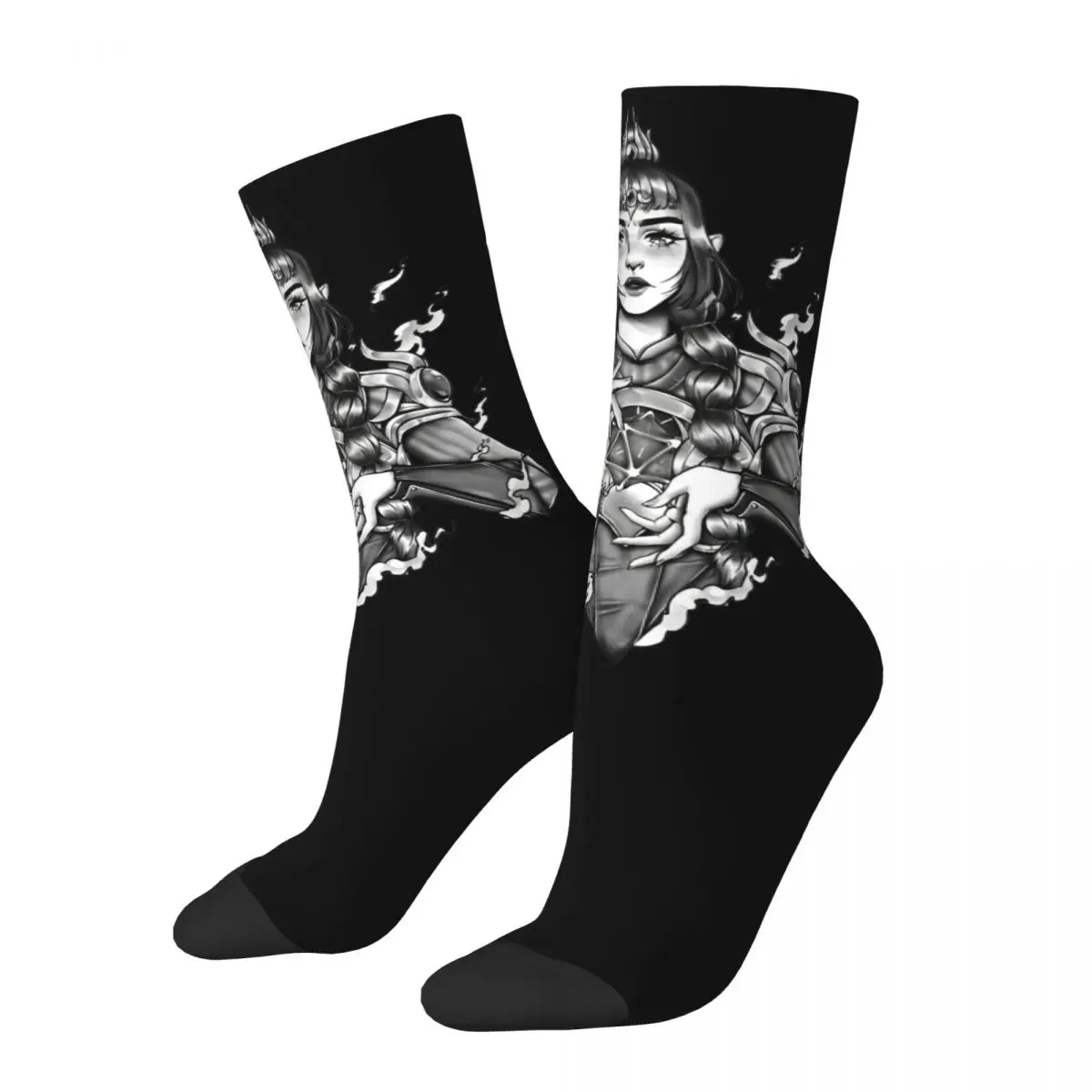 Baldurs Gate 3 Shadowheart Bootleg Socks Trendy Stockings Women Men Medium Soft Skateboard Socks Autumn Printed Anti Slip Socks