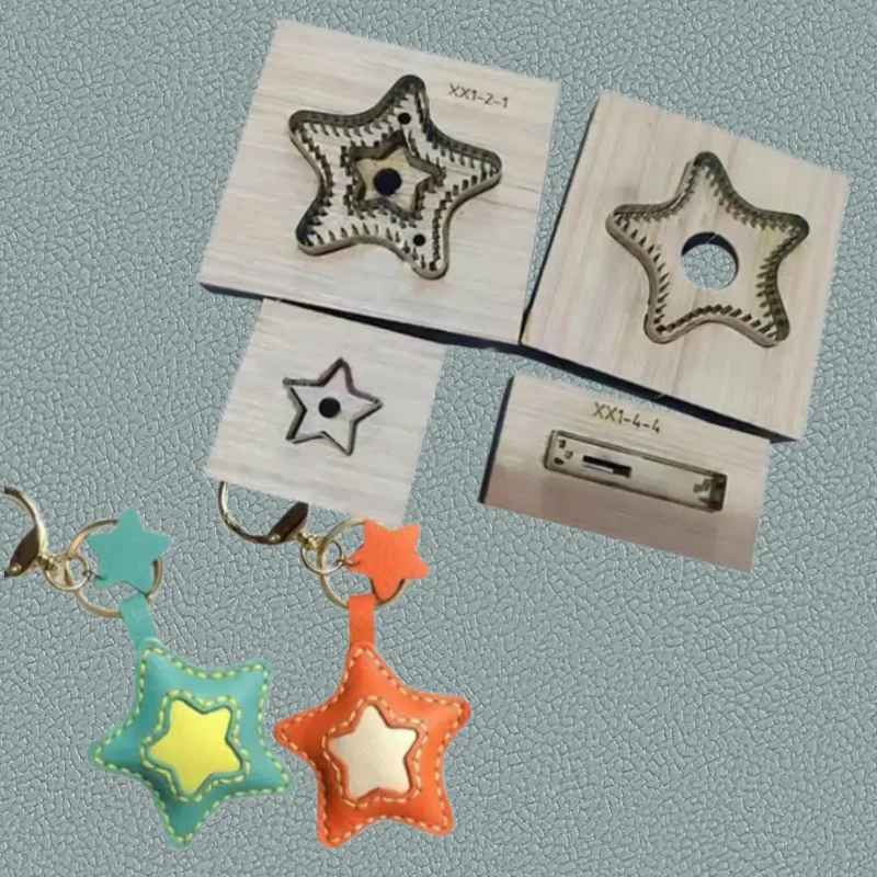 Little Star Keychain Leather Punch Die Set Handmade Cutting Mould Leather Craft Tools Customized cutting mold