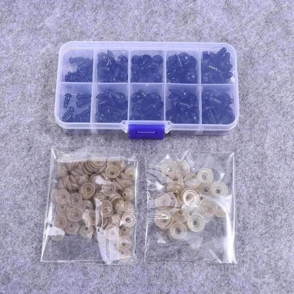 Oczy bezpieczeństwa DIY, w całości czarne, 6-12 mm, zabawne akcesoria, oczy do zabawek, oczy do lalek, akcesoria dla lalek, 10 mm