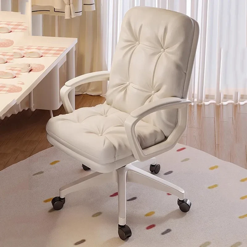 a*-Ergonomic Desk Office Chair Throne Study Swivel Mobile Wheels Office Chair Comfortable Bedroom Silla Trendy Furniture./