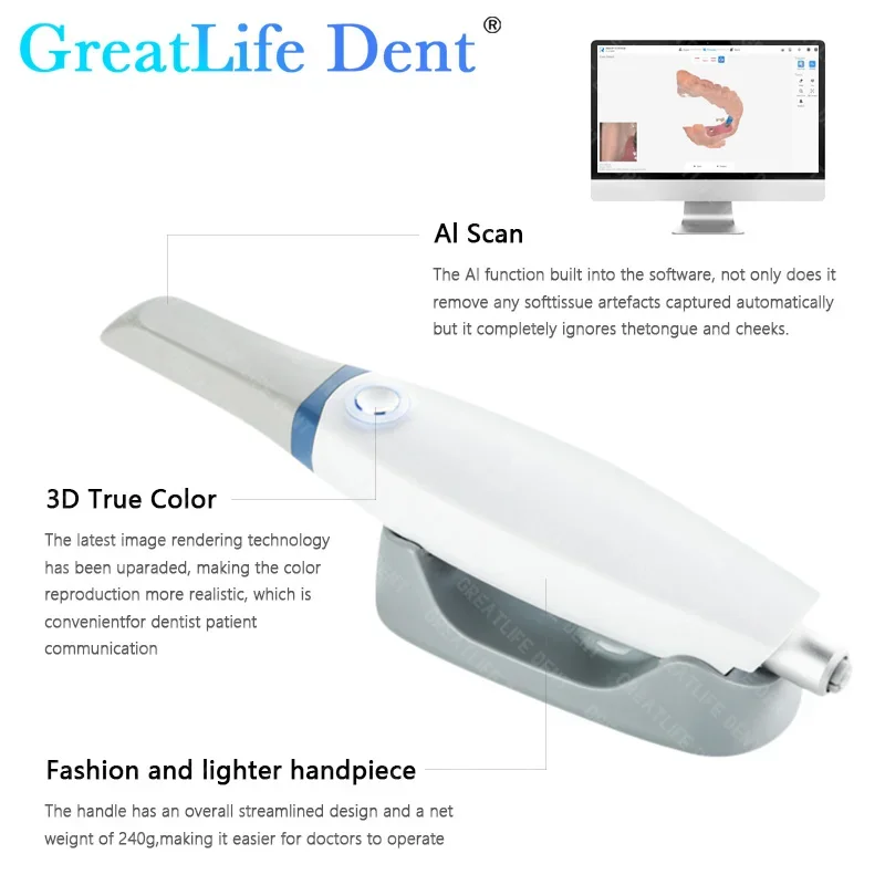 GreatLife Dent Dental 3D Scanner Version 3.0 Pro Runyes Digital 3D Oral Scanner For Dental Implant Orthodontic Teeth Model