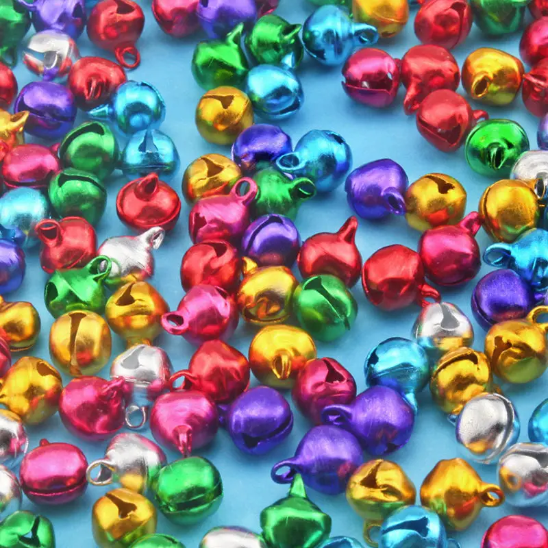 100Pcs Jingle Bells Iron Loose Beads Small For Festival Decoration/Christmas Tree Decorations/DIY Crafts Accessories Decoration