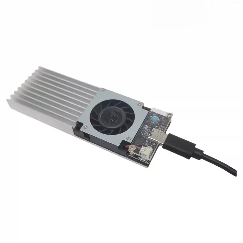 Aluminum Laptop Keyboard Cooler with Temperature Control and Silent Fan for M.2 SSD Enclosure Heat Dissipation