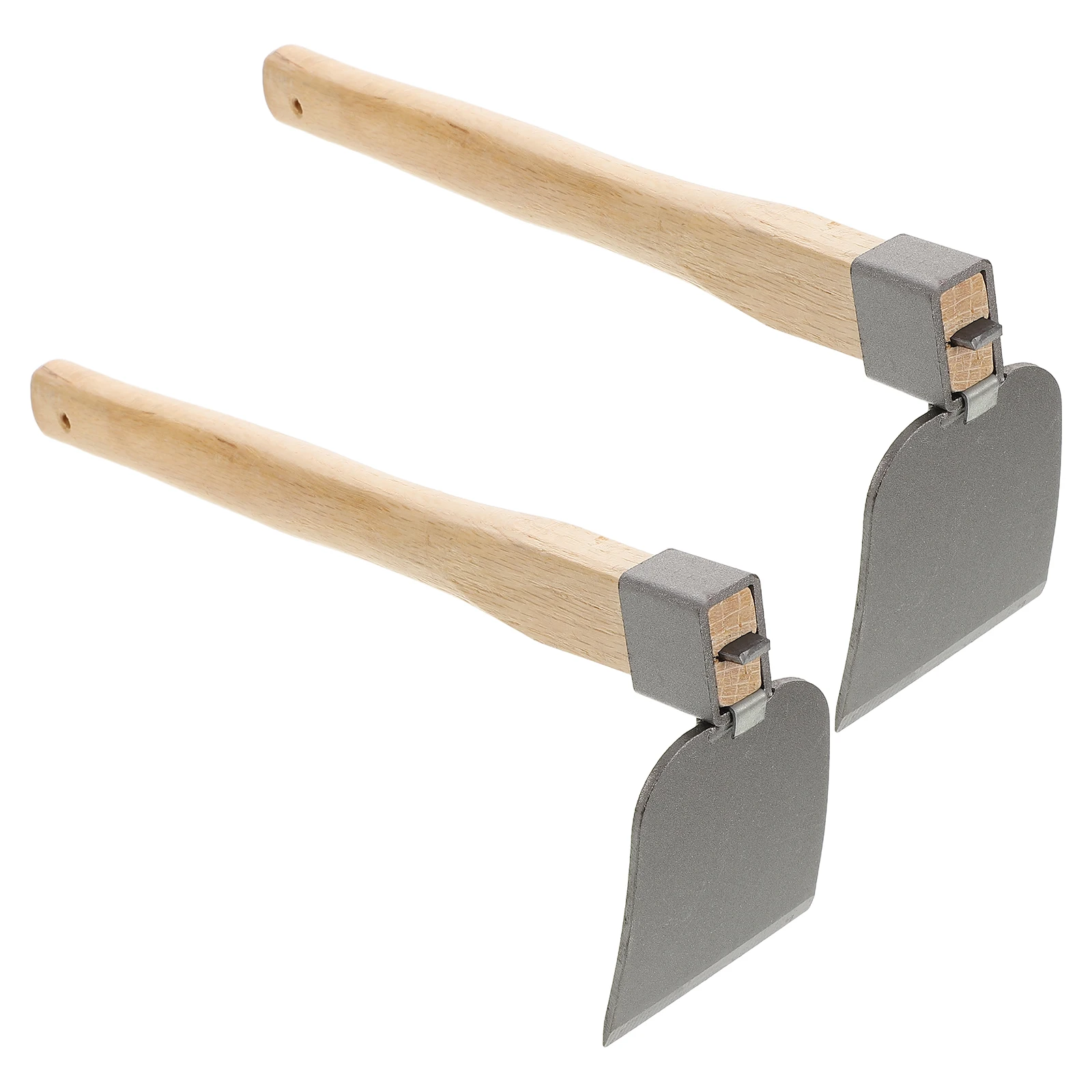 

2pcs Small Garden Hand Hoes For Weeding Planting Wooden Handle Steel Hoe Multi Functional Gardening Tool For Soil Loosening