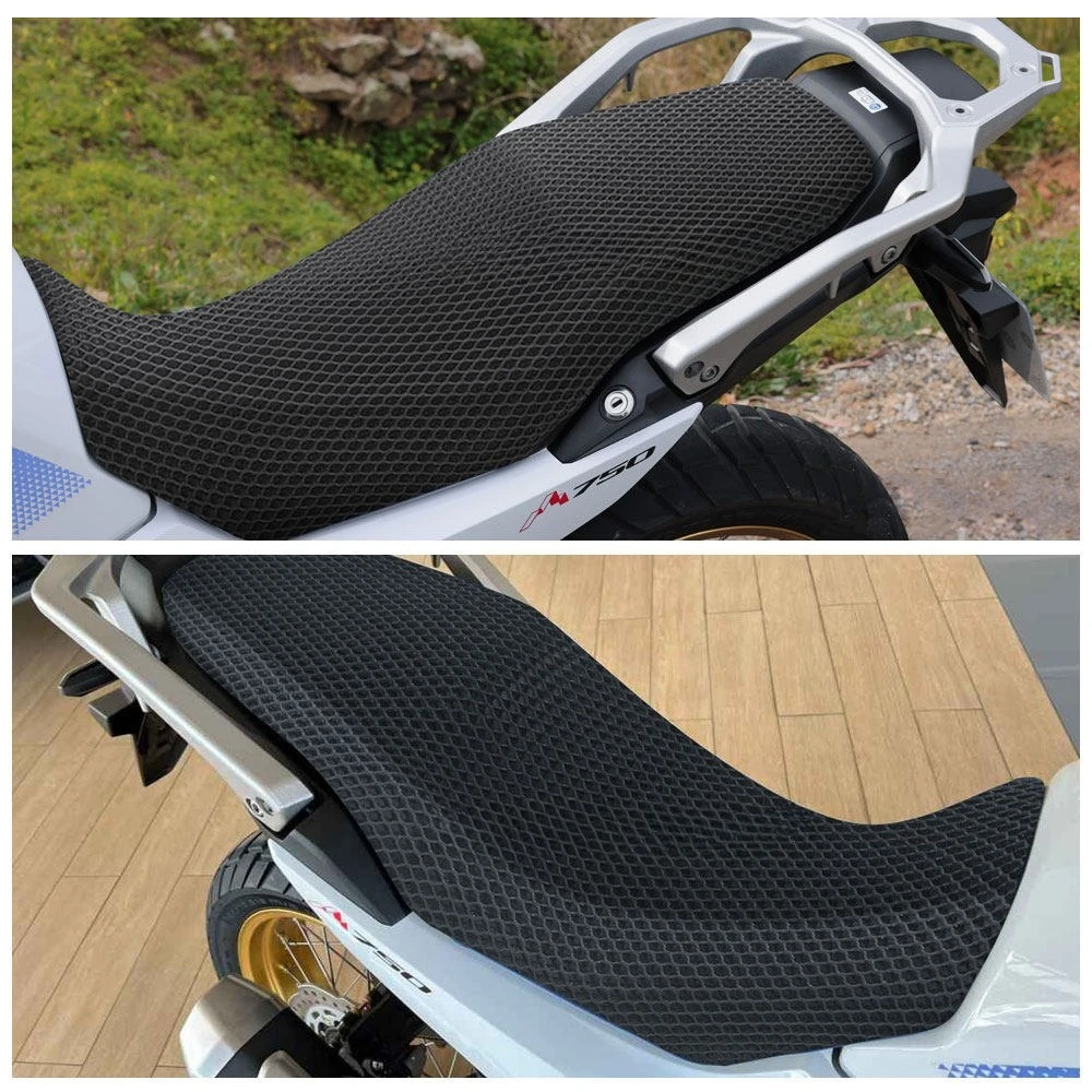 For Honda Transalp XL750 XL 750 Transalp3D Mesh Cushion Seat Cover Slip Nylon Fabric Protector Cover Motorcycle Accessories