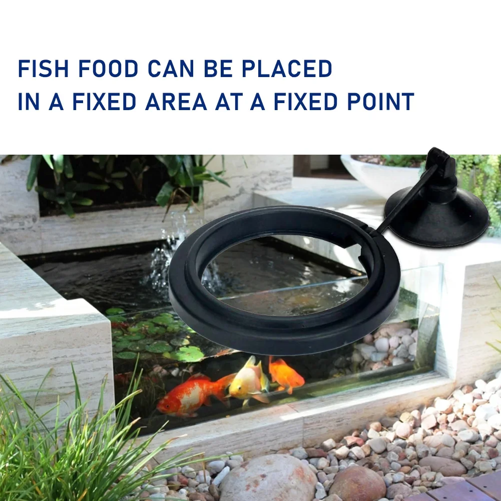 1/5PCS Fish Food Feeding Ring Fishing Equipment with Suction Cup Station Floating Food Tray for Guppy Betta Aquarium Accessories